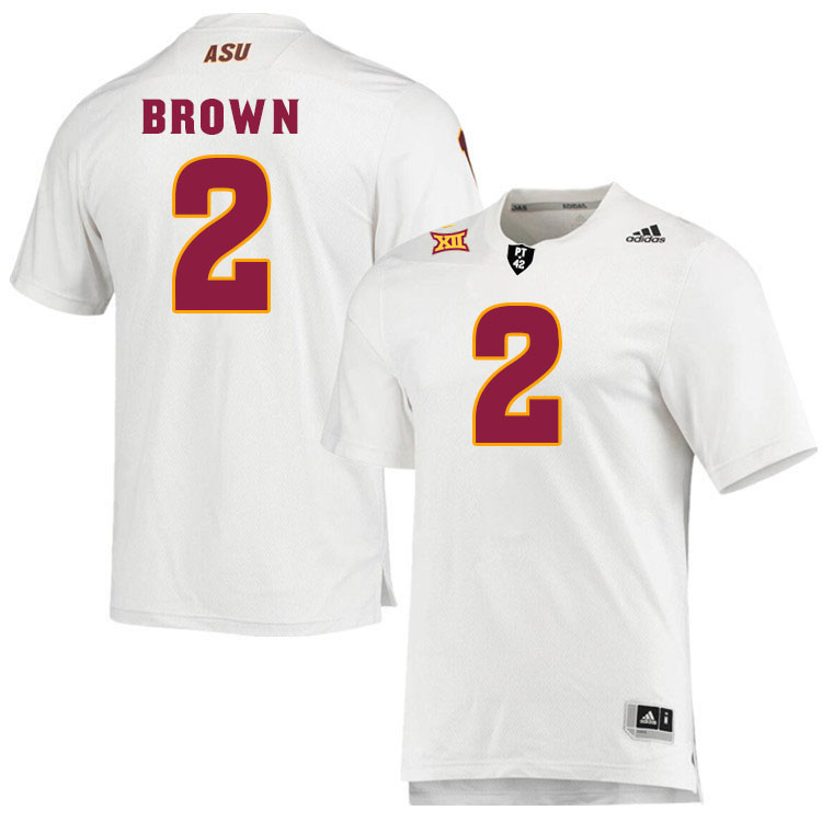 #2 Kyson Brown Arizona State Sun Devils College Football Jerseys Stitched-White